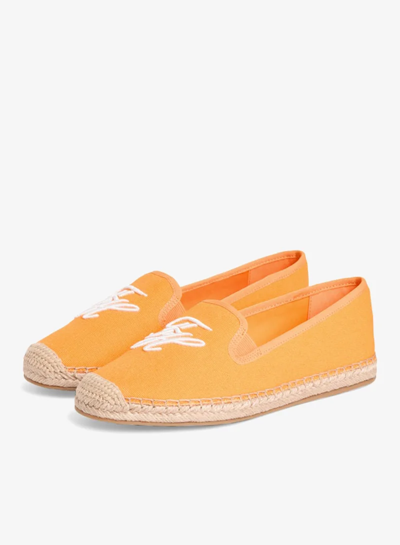 TOMMY HILFIGER  Logo Embroidery Canvas Espadrilles for Women | Best Price UAE